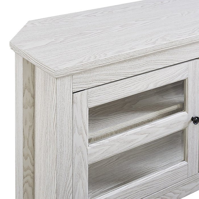 WE Furniture 44" Cordoba Corner TV Stand Console, Espresso N16
