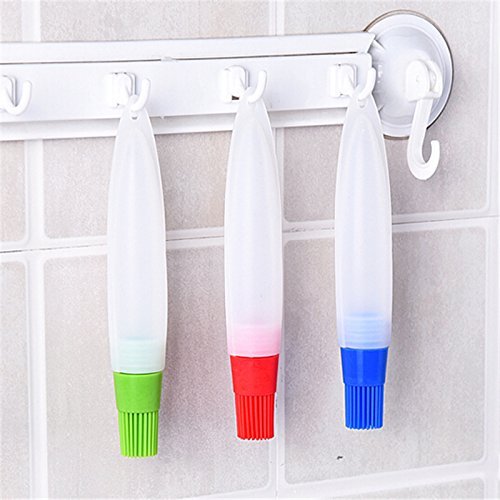 Leeaw 3 Pieces Pack Silicone Pastry Basting BBQ Oil Brush