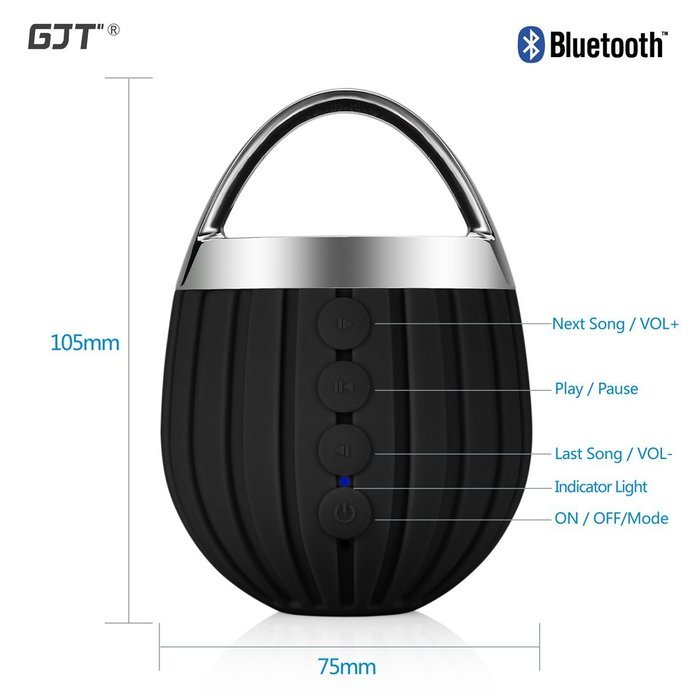 GJT&reg;LP-03 Waterproof Wireless Bluetooth Shower Speakers IPX6 Water Resistant,Bathroom,Pool,Boat,Car,Outdoor Speakers... N3