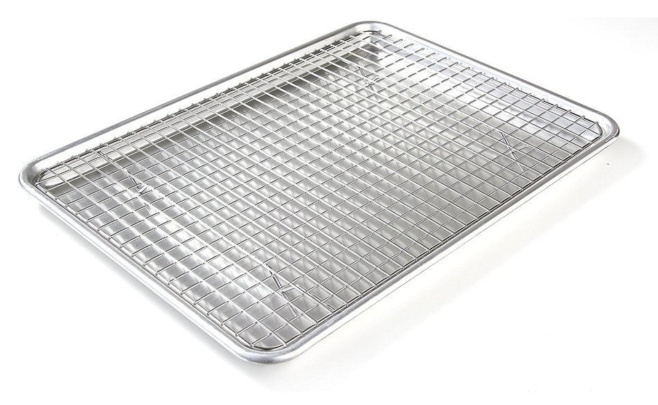 Oven Safe, Heavy Duty Stainless Steel Baking Rack & Cooling Rack, 12 x 17 inches Fits Half Sheet Pan N6