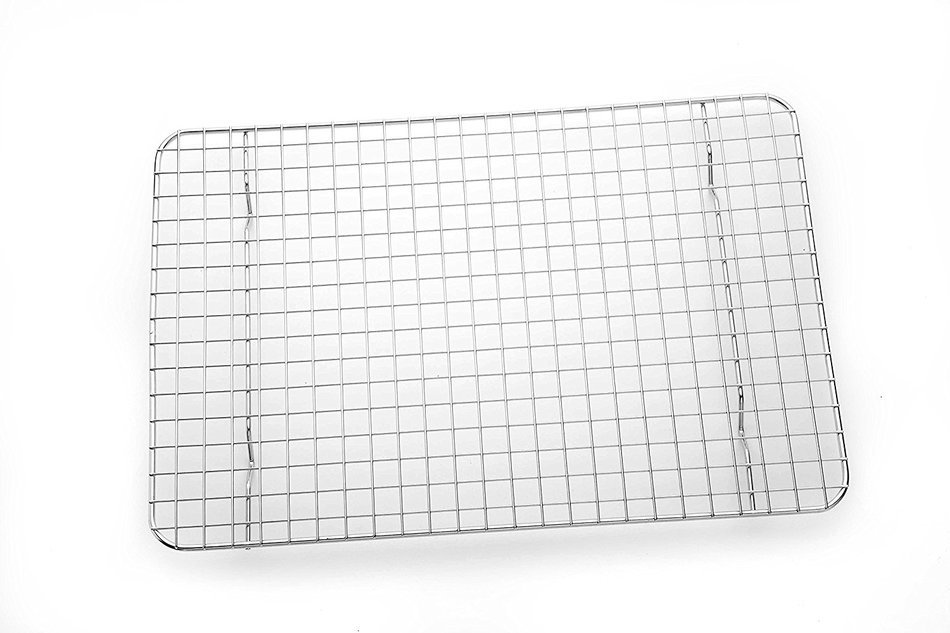 Oven Safe, Heavy Duty Stainless Steel Baking Rack & Cooling Rack, 12 x 17 inches Fits Half Sheet Pan N15