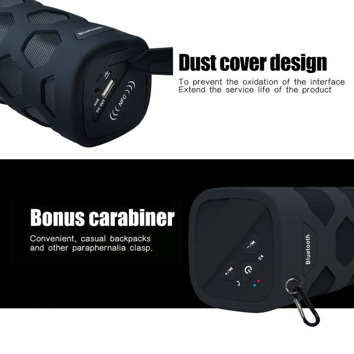 NATIONALMATER Portable Bluetooth Speaker Shockproof Waterproof and Dustproof 10W Sport Bluetooth 4.0 Speakers... N5