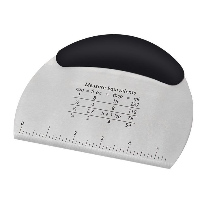 Stainless Steel Pastry Scraper & Dough Blender Set with Blades, PRO Multipurpose Bench Scraper/ Pizza Dough Cutter... N4