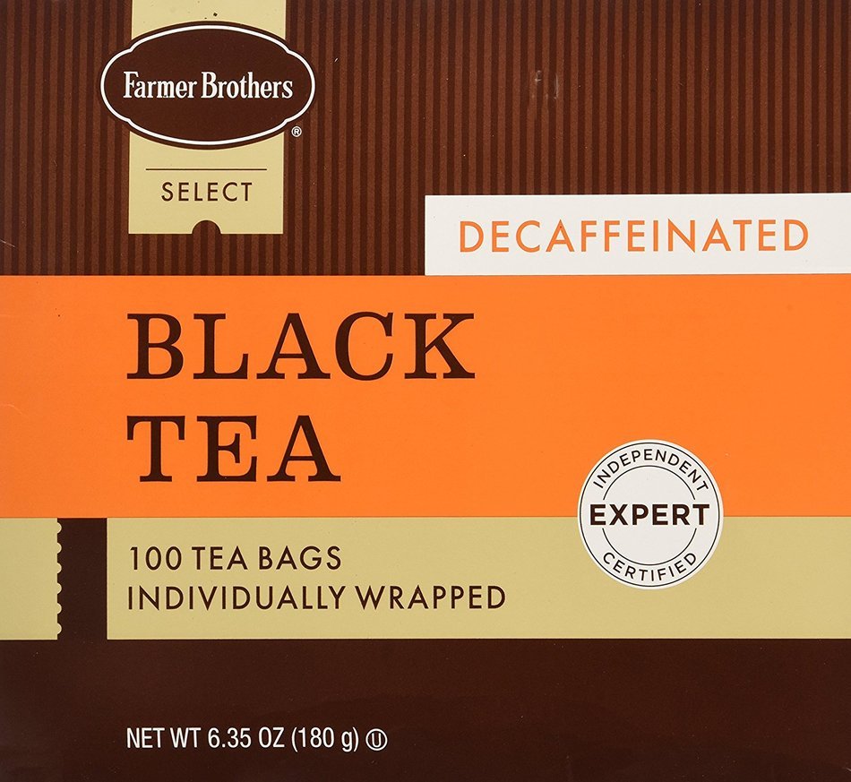 Farmer Brothers Decaf Tea Bags, Orange Pekoe & Pekoe Tea - Black Tea, 100 count