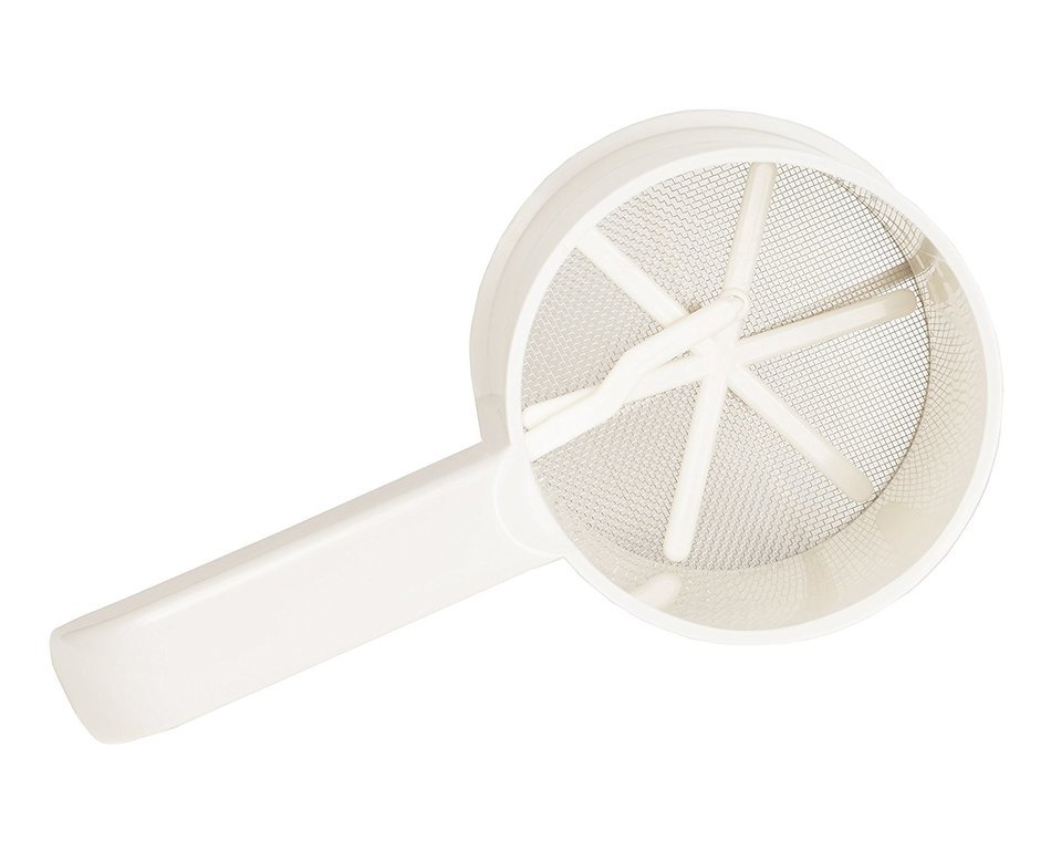 Easy To Use One-handed Flour Sifter, Fine Mesh Screen, Stainless Steel Flour Sieve, Icing and Sugar Sifter N2