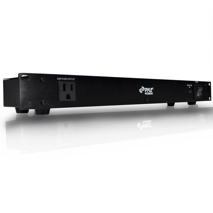 PYLE PCO850 15 Amp Power Supply Conditioner with Rack Mountable Power Strip and Surge Protector with 9 Outlets