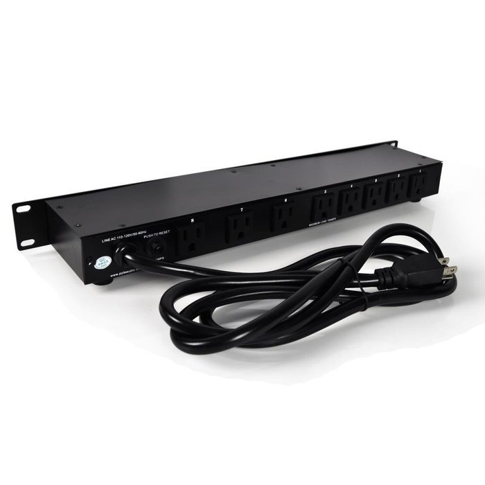 PYLE PCO850 15 Amp Power Supply Conditioner with Rack Mountable Power Strip and Surge Protector with 9 Outlets N3