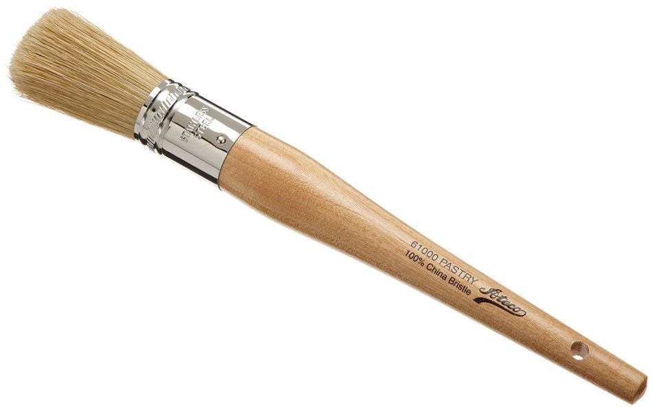 Ateco Round Pastry Brush with White Bristles, 3/8 Inch Diameter N3