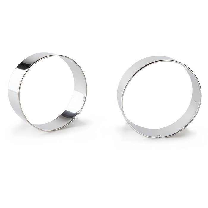 Bakerpan Stainless Steel Cookie Cutter Round Biscuit Set of 2