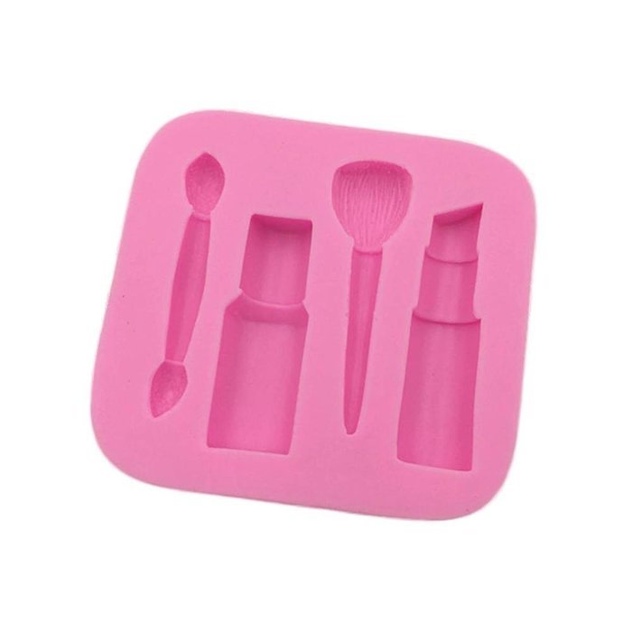Bingirl Silicone Mold Woman Makeup Cosmetic Lipstick Baking Fondant Cake Docarating Tool