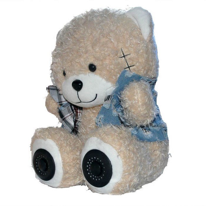 11.8 Inches Multifunctional Teddy Bear Plush Toy Bluetooth Wireless Micro SD Memory Card Stereo Speaker w/ FM... N8
