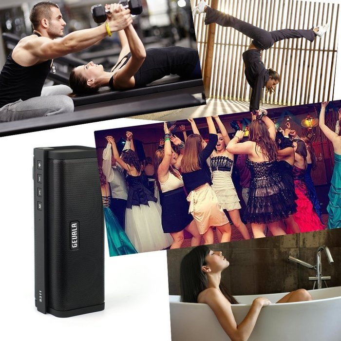 GEVALA II Bluetooth Speakers 10W Output Power with Enhanced Bass Portable Wireless Water Resistant Greatest Speakers... N7
