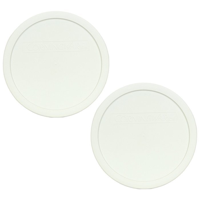 Corningware F-5-PC French White 1.5qt Round Plastic Cover (2 Pack)