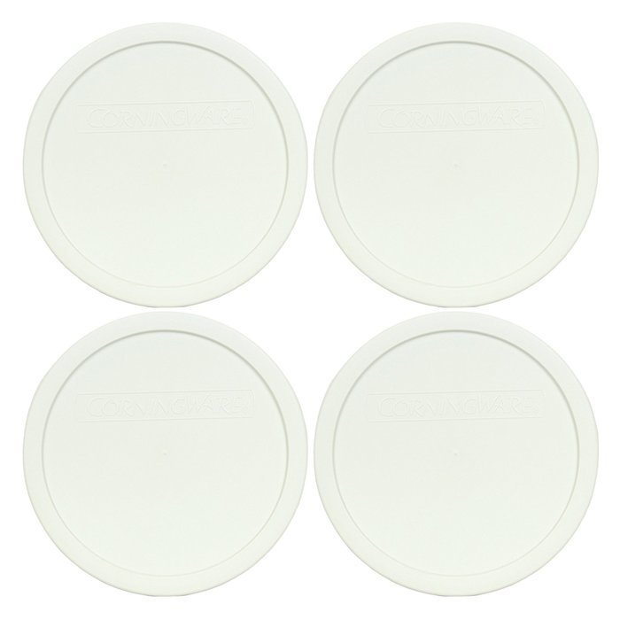 Corningware F-5-PC French White 1.5qt Round Plastic Cover (2 Pack) N4