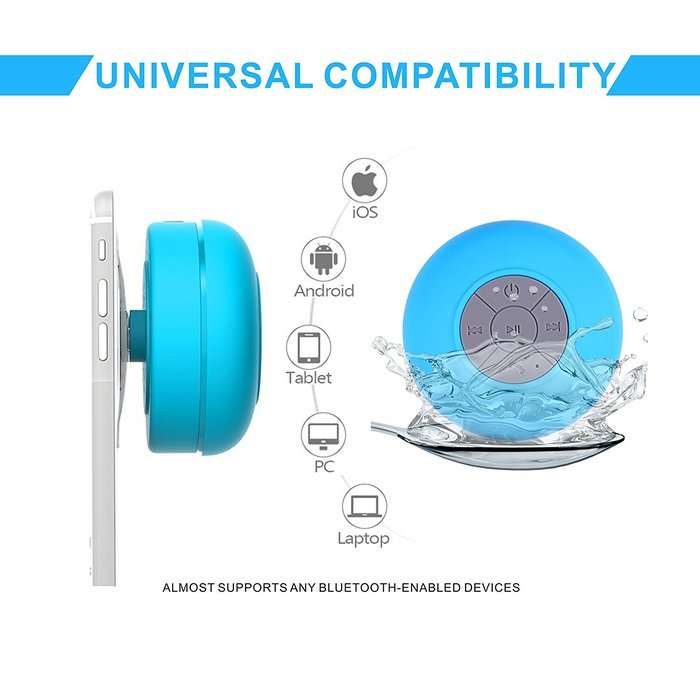 Wireless Bluetooth Speaker,Awinning BTS-06 Mini Portable Waterproof Bluetooth Wireless Stereo Shower Speakers... N5