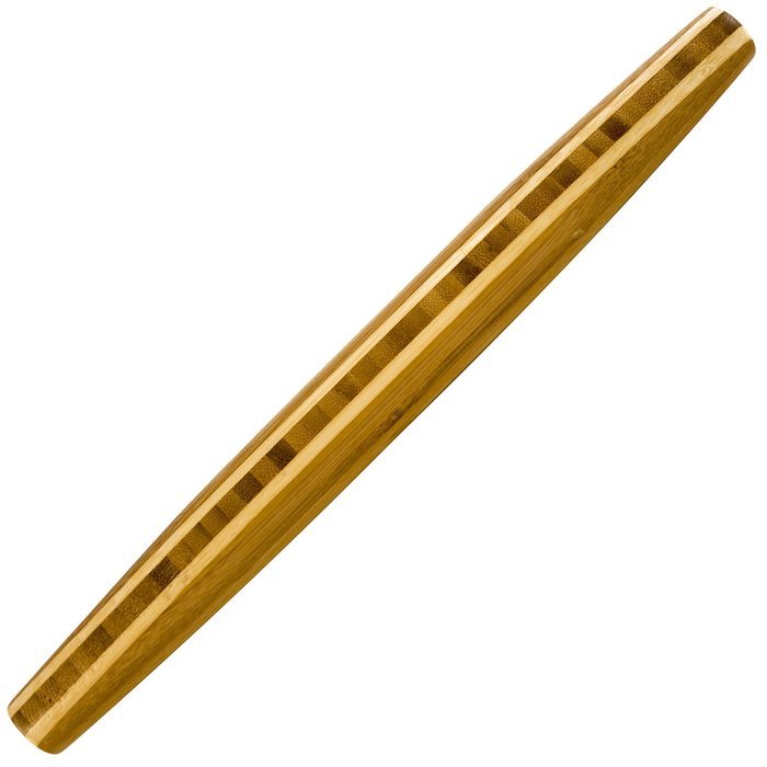 Totally Bamboo Large French Style Tapered Rolling Pin, Beautiful Inlay of Contrasting Color, 20 1/2" Long N3