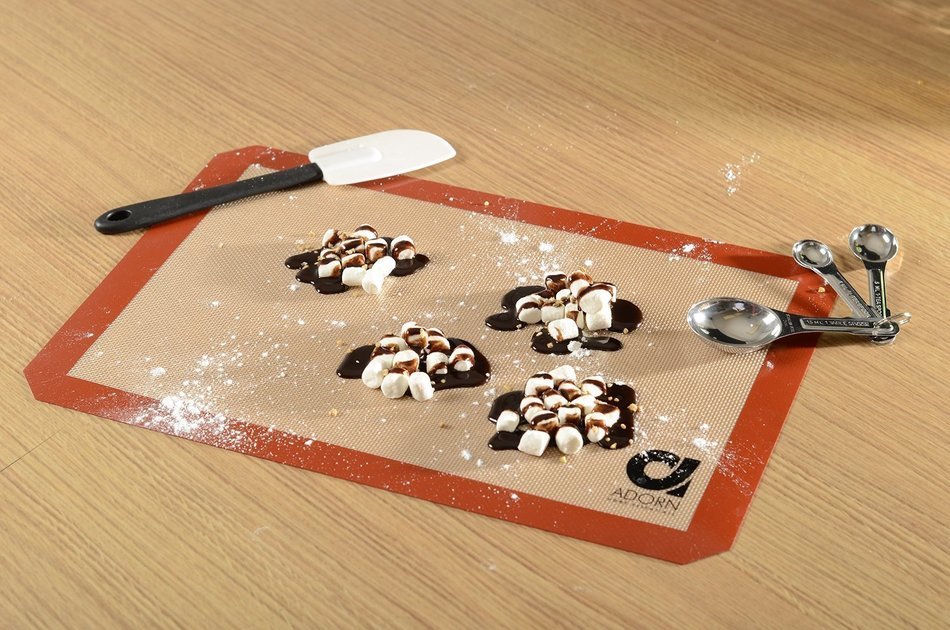 Adorn non- stick Silicone Baking Mats Half Sheet Size (16.5 X 11 5/8) "3 PACK" N2