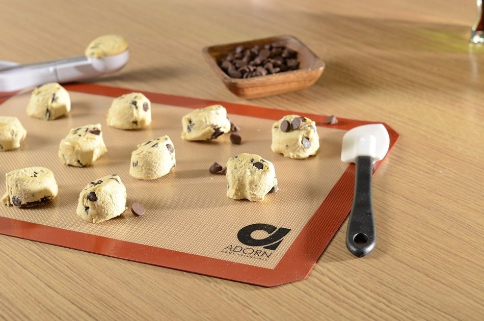 Adorn non- stick Silicone Baking Mats Half Sheet Size (16.5 X 11 5/8) "3 PACK" N5