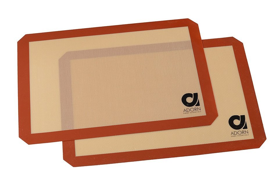 Adorn non- stick Silicone Baking Mats Half Sheet Size (16.5 X 11 5/8) "3 PACK" N7