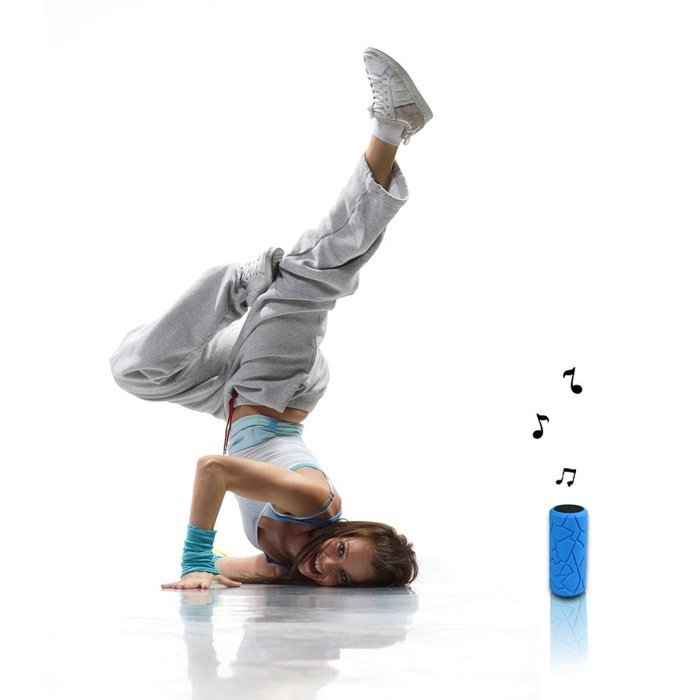 Transwin 958C Waterproof Wireless Bluetooth Speaker with Microphone - Blue N5