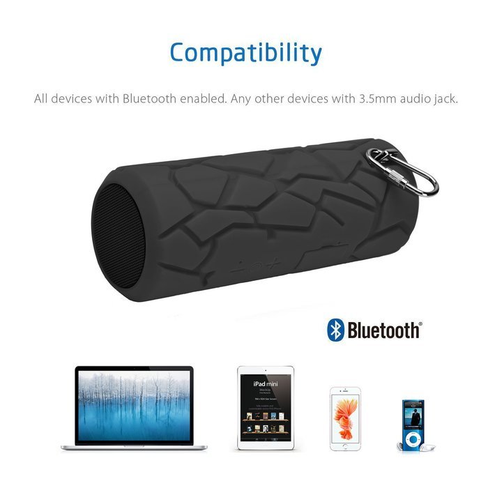 Transwin 958C Waterproof Wireless Bluetooth Speaker with Microphone - Blue N15
