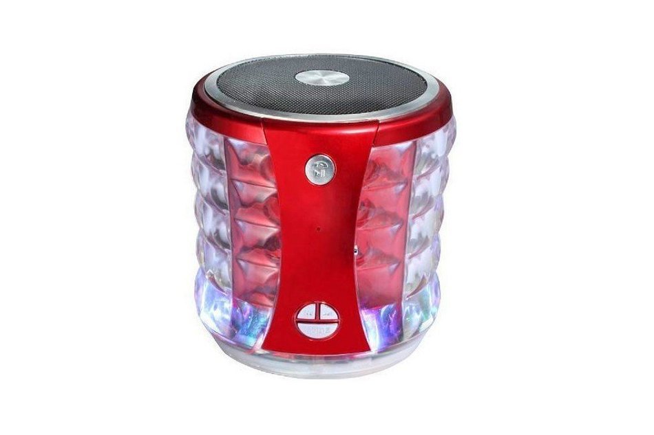 Soundmae&reg; T-2096A Bluetooth luminous TF card mini speaker stereo subwoofer color lights handsfree style Bluetooth... N9