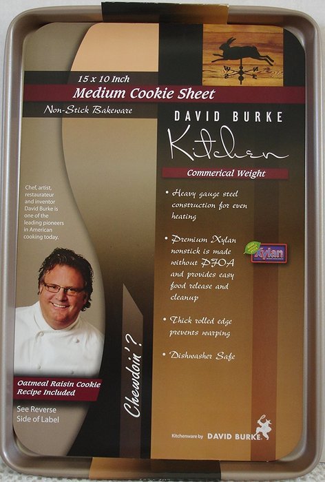 David Burke Kitchen Commercial Weight Non-Stick Medium Cookie Sheet 15 x 10