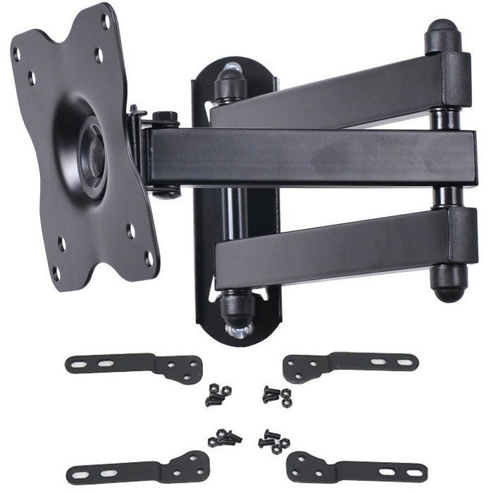 VideoSecu TV Wall Mount Monitor Bracket with Full Motion Articulating Tilt Arm 15" Extension for most 17" 19"...