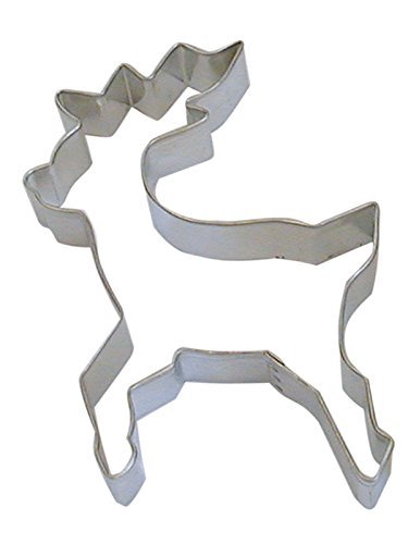 R&M Reindeer Standing 5" Cookie Cutter in Durable, Economical, Tinplated Steel