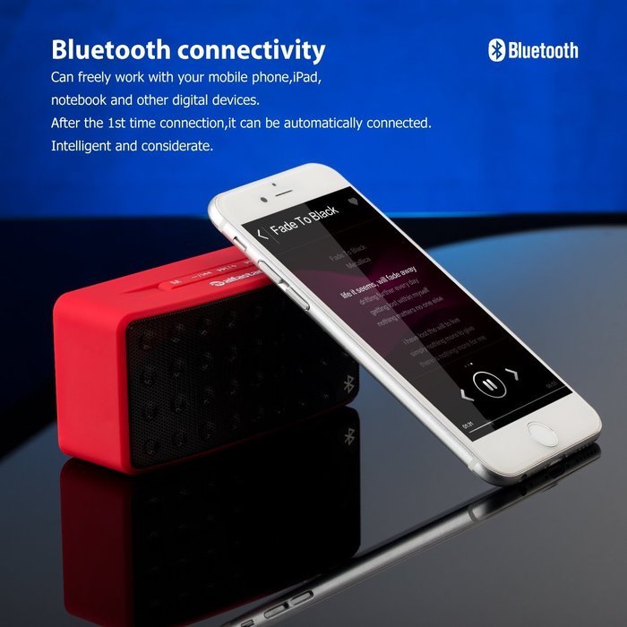 Alfastar Portable Bluetooth speaker, Modern and Stylish design with TF card and Line-in input N11