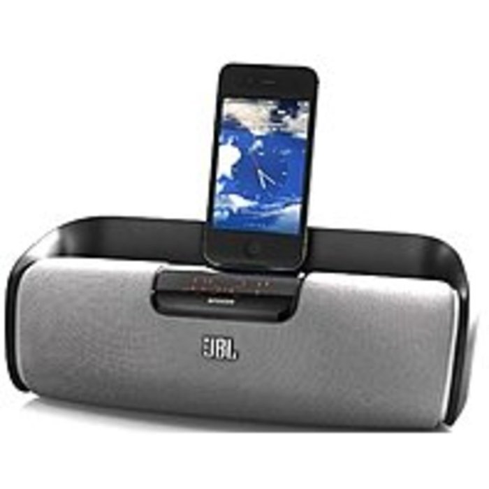 JBL ONBEATRIZEBLKAM OnBeat Rize Docking Bedroom Speaker - Apple 30-pin Dock Connector - Black/Silver