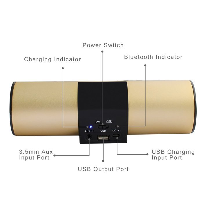 LuguLake II 10Watt Portable Bluetooth Speaker with 4000mAh External Battery Pack, Aluminum Stand Dock for iPhone... N8