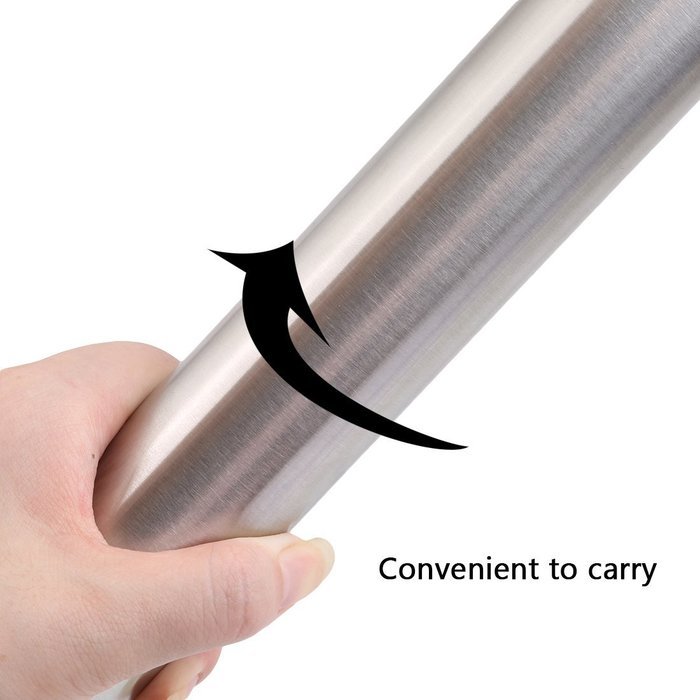 LAIMALA Stainless Steel Rolling Pin Baker Metal Rolling Pin with 13.5" N3
