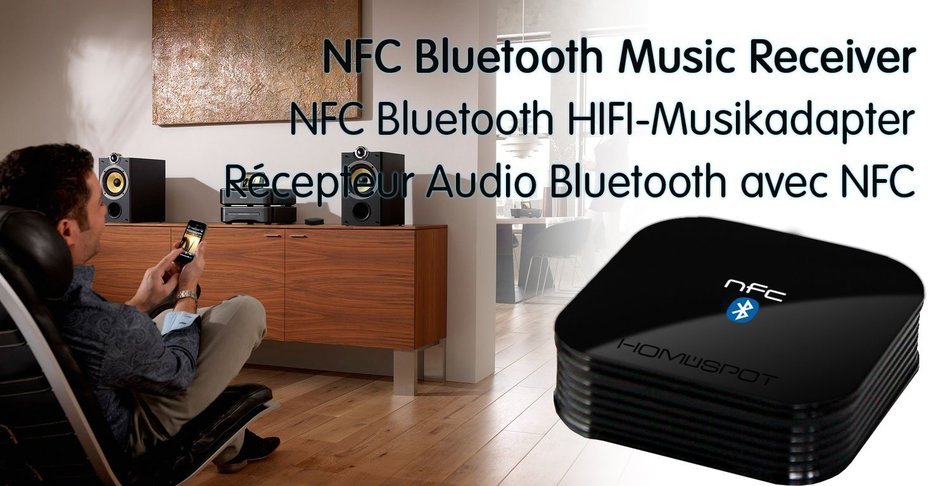 HomeSpot NFC-Enabled Bluetooth Audio Receiver for Sound System N4