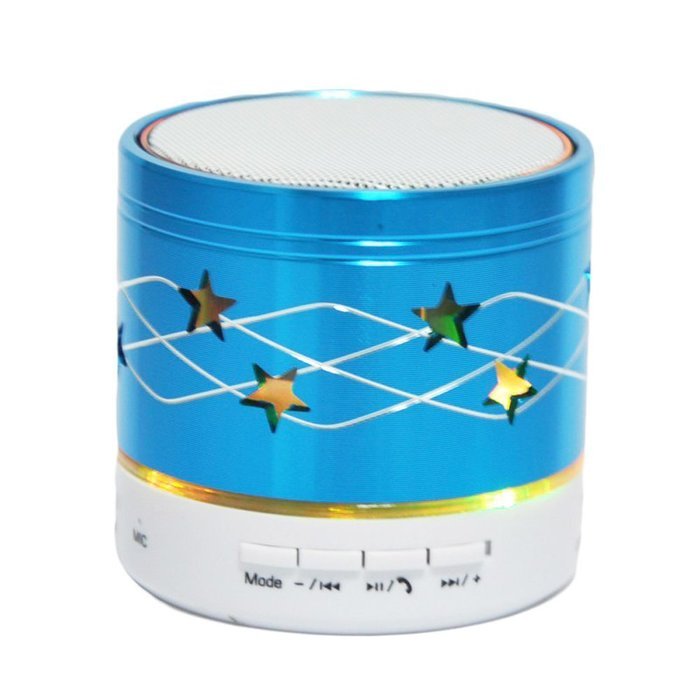 Sicneka Mini LED Bluetooth Wireless Speaker Portable Altavoz Bluetooth FM Radio Speaker (Blue)