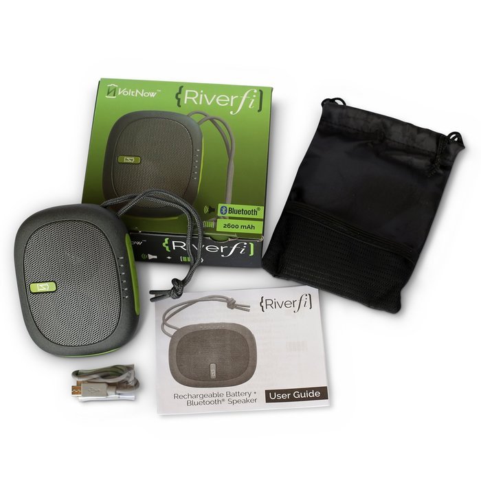 RiverFi Portable Bluetooth Speaker + 2600mAh Battery Bank N5
