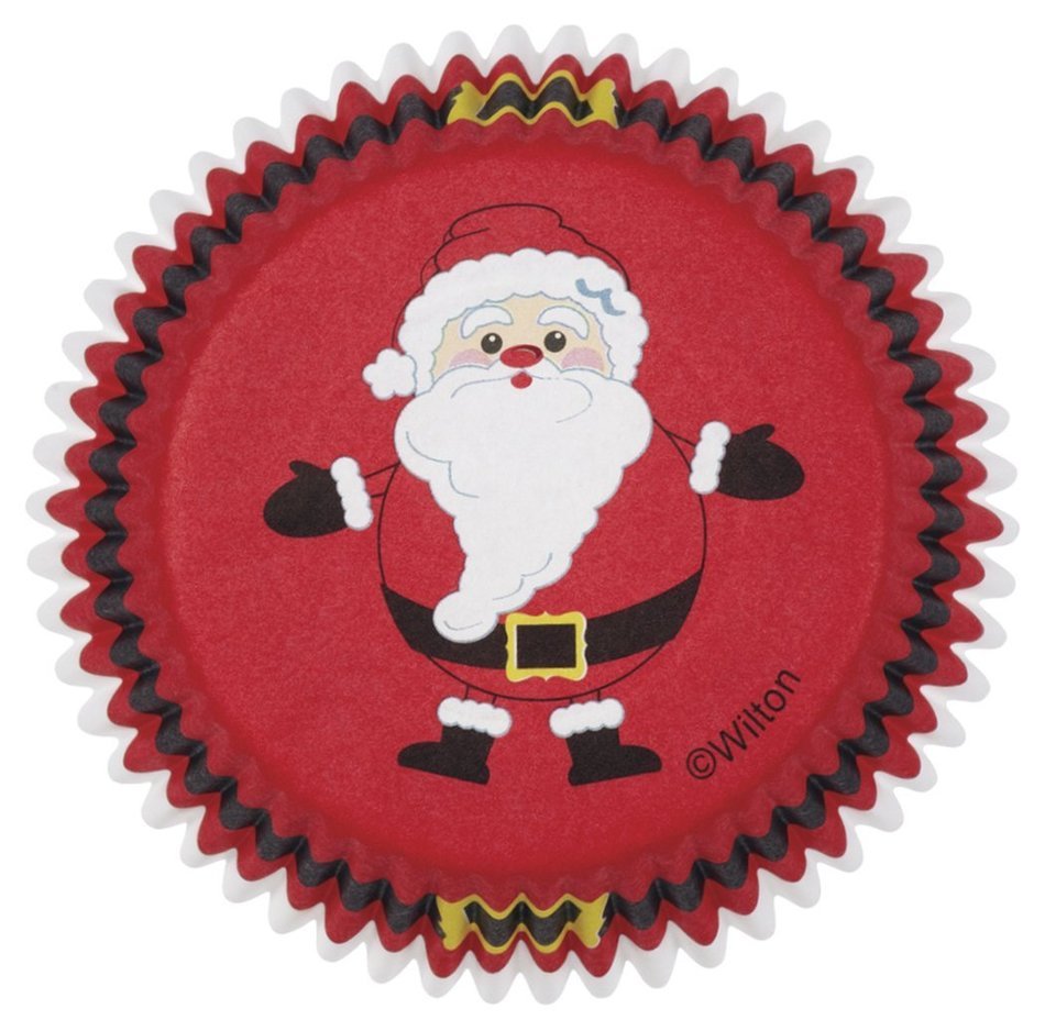 Wilton 415-2662 Christmas Secret Santa Cupcake Combo Baking Cups and Picks N2