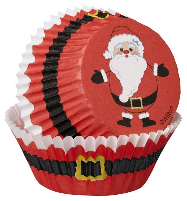 Wilton 415-2662 Christmas Secret Santa Cupcake Combo Baking Cups and Picks N3