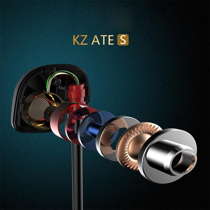 Dreaman KZ-ATES Copper Conductor Ear Hook HIFI Earphone Sport Headphones with Foam Tips N7