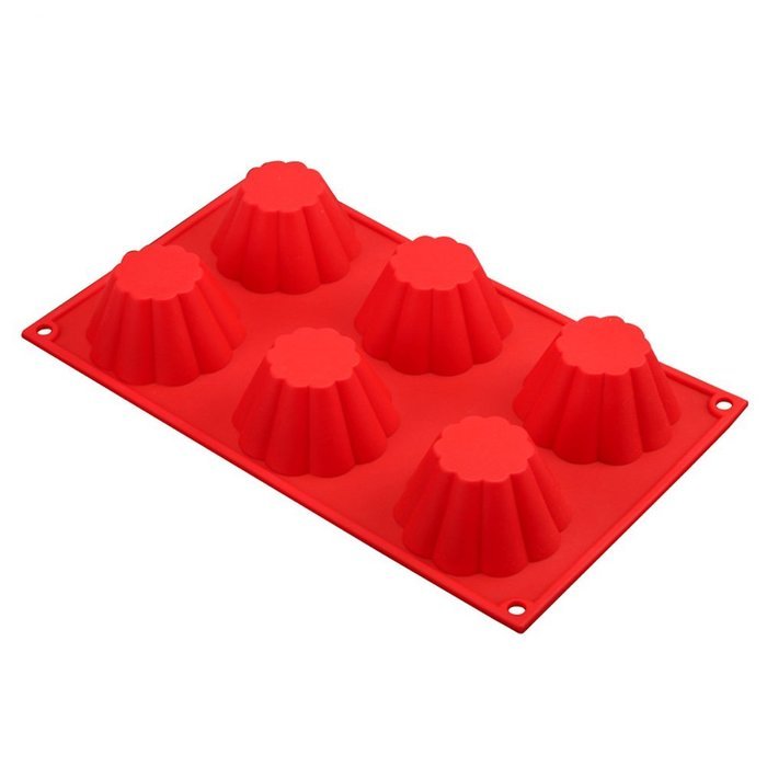TFDSY 6 Cavity Silicone Non Stick Cake Bread Mold Chocolate Cupcake Muffin Baking Pan Mould Tray N5