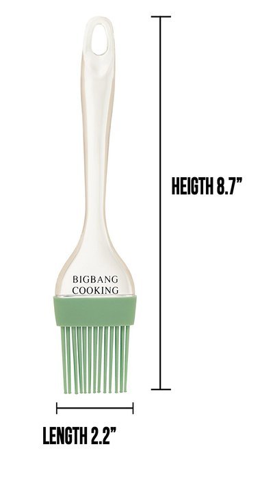 Silicone Pastry Brush Green By Big Bang Cooking - the Perfect Baster or Basting Olive Oil, Butter, BBQ Sauce,... N3