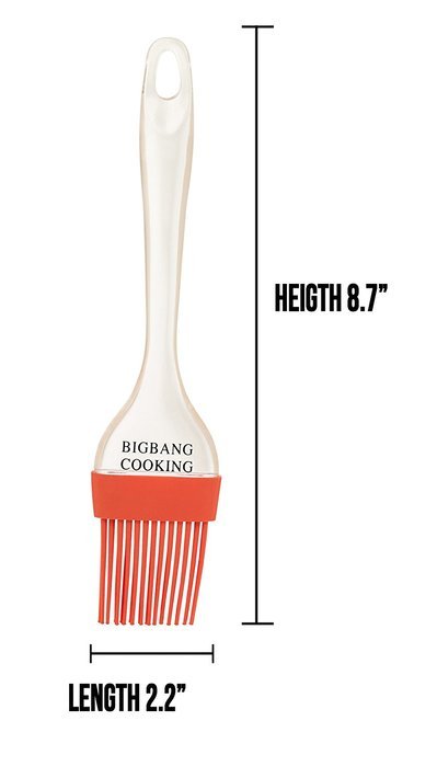 Silicone Pastry Brush Green By Big Bang Cooking - the Perfect Baster or Basting Olive Oil, Butter, BBQ Sauce,... N7