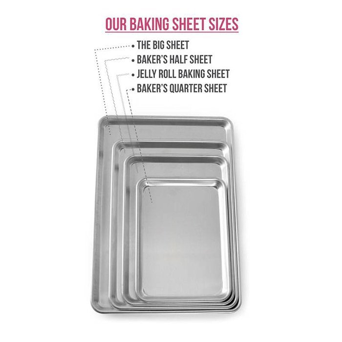 Nordic Ware Natural Aluminum NonStick Commercial Baker's Half Sheet N7