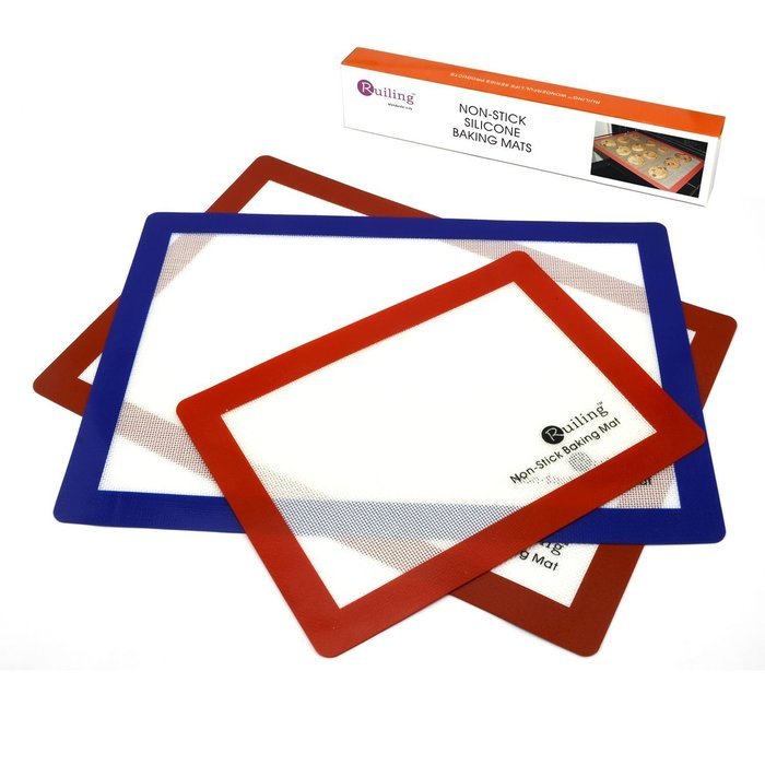 RuiLing Silicone Reusable Nonstick Baking Mat, Pack of 3 (2xLarge and 1xSmall)