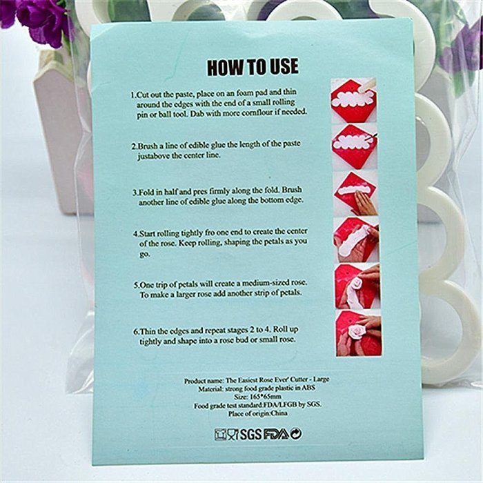 Cake Decorating Gumpaste Flowers The Easiest Rose Ever Cutter Cookie Cutters, Set of 3 N6