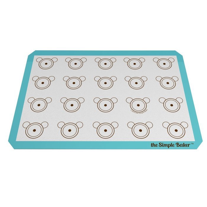 Simple Baker Premium Silicone Baking Mat for Macarons - Half Sheet Size - Reusable Non-stick Surface (Blue) N2