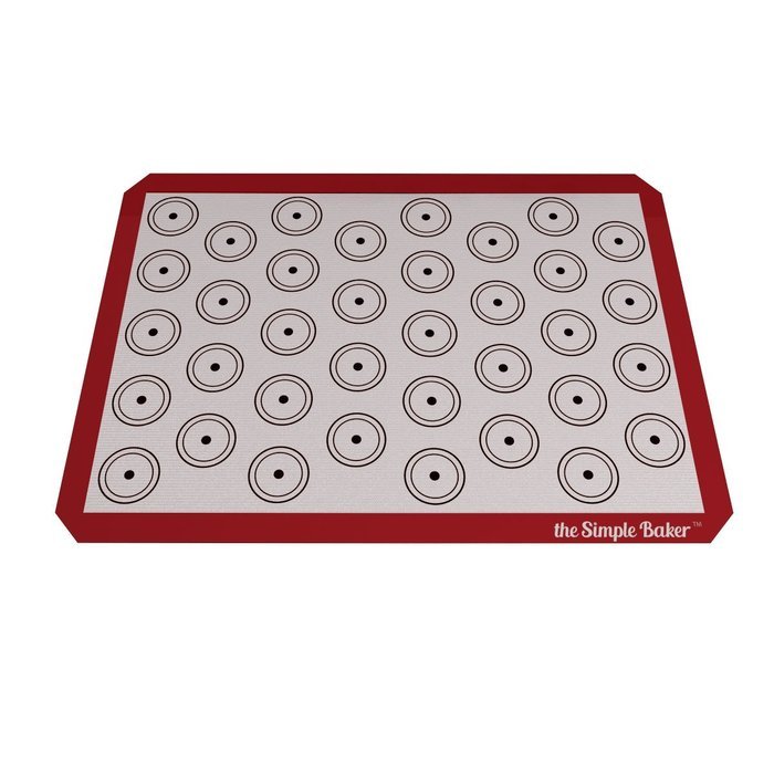 Simple Baker Premium Silicone Baking Mat for Macarons - Half Sheet Size - Reusable Non-stick Surface (Blue) N10