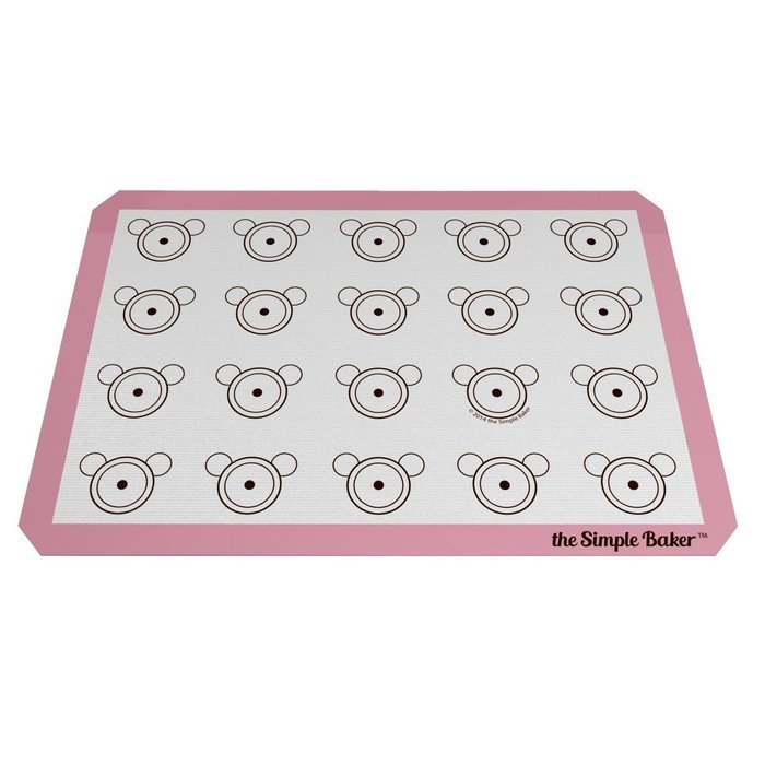 Simple Baker Premium Silicone Baking Mat for Macarons - Half Sheet Size - Reusable Non-stick Surface (Blue) N18