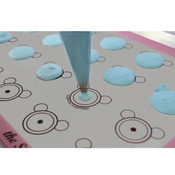Simple Baker Premium Silicone Baking Mat for Macarons - Half Sheet Size - Reusable Non-stick Surface (Blue) N19
