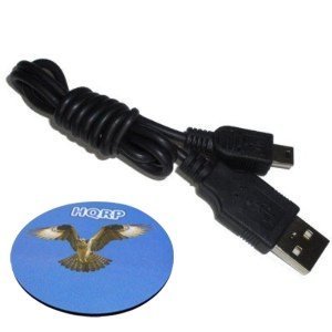 HQRP USB to mini USB Cable USB charging cable for 808 Audio Canz Boombot2 Gunmetal Gray Topo Yellow Sriracha Red...